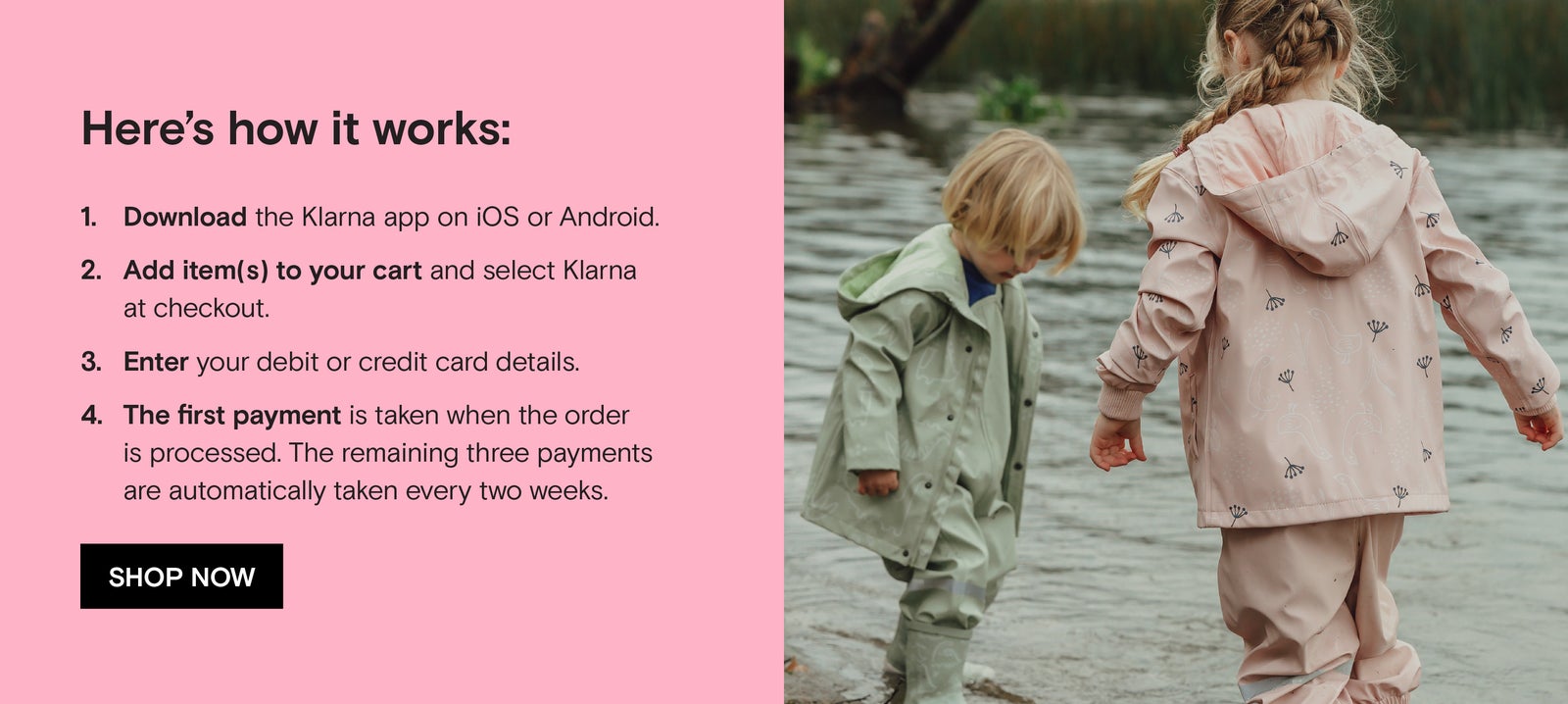 Shop now, pay later with Klarna!