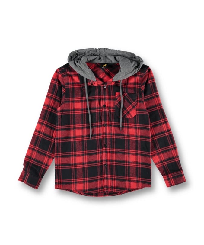 B Mini Me Brother Hooded Flannel Shirt