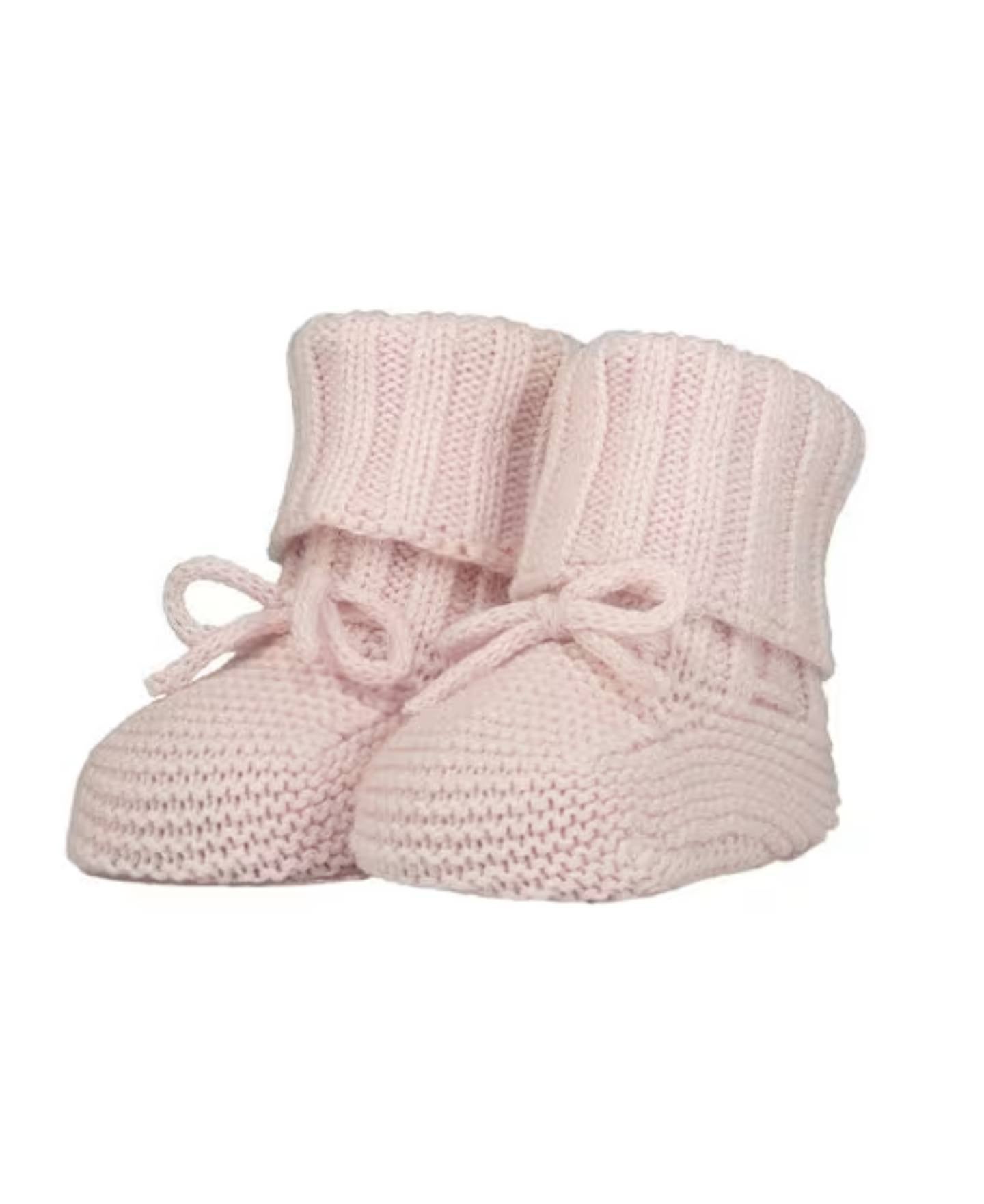 Babies' Cotton Knit Booties in Pink Postie