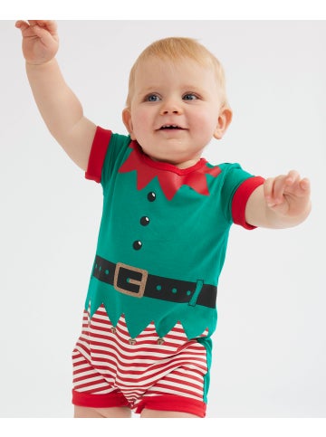 Babies' Elf Romper Set with Hat in Green Postie - Main Image