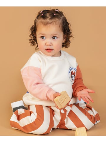 Babies' Minnie Mouse Tracksuit Set in Rust Stripe Postie
