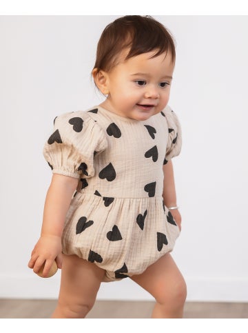 Baby Clothes Muslin Baby Romper Babies' Muslin Romper In Oak/char