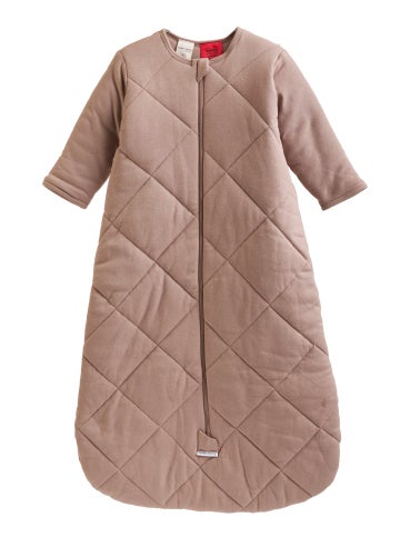 Babies' Organic Cotton Long Sleeve Sleeping Bag in Mocha