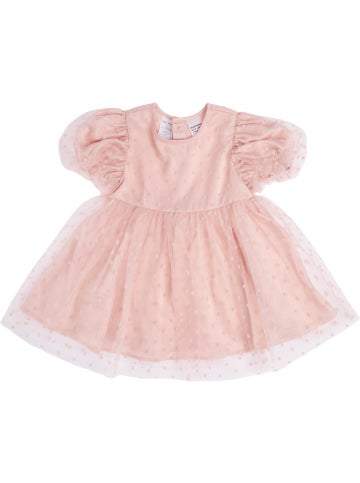 Babies' Puff Sleeve Tulle Dress in Lotus Pink | Postie Babies' Puff Sleeve Tulle Dress in Lotus Pink | Postie