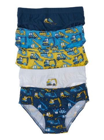 Boys' 5 pack Briefs in Diggers