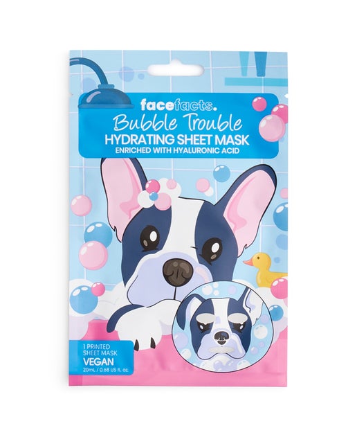 Face Facts Assorted Novelty Sheet Masks in Pooch / Bubble Postie