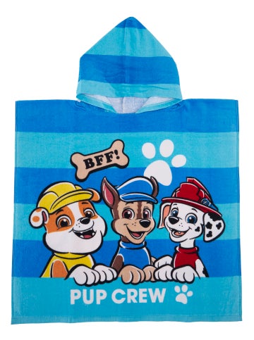 Hooded Paw Patrol Towel in Blue Paw Postie - Main Image