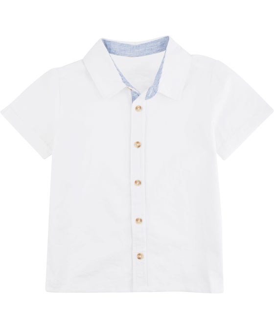 Little Kids' Mini-me Linen Blend Shirt