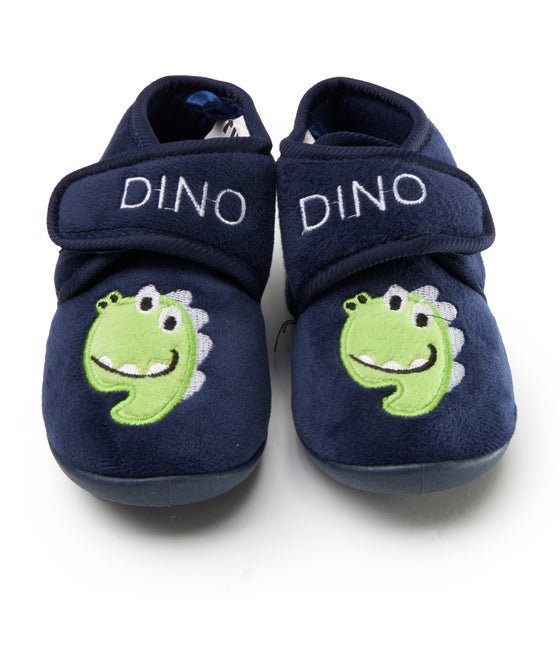 Little Kids' Velcro Dino Slipper