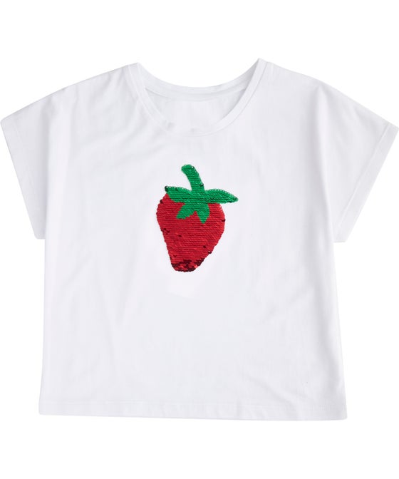 Little Kids' Strawberry Flip Sequin Tee