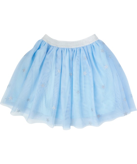 Little Girls' Tulle Skirt with Glitter Print