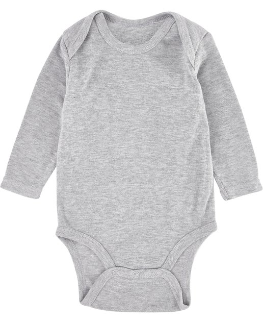 Infant Thermo Thermal Long Sleeve Bodysuit in Grey Marle | Postie