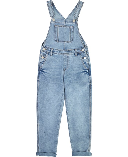 Kids' Dungarees in Washed Blue | Postie