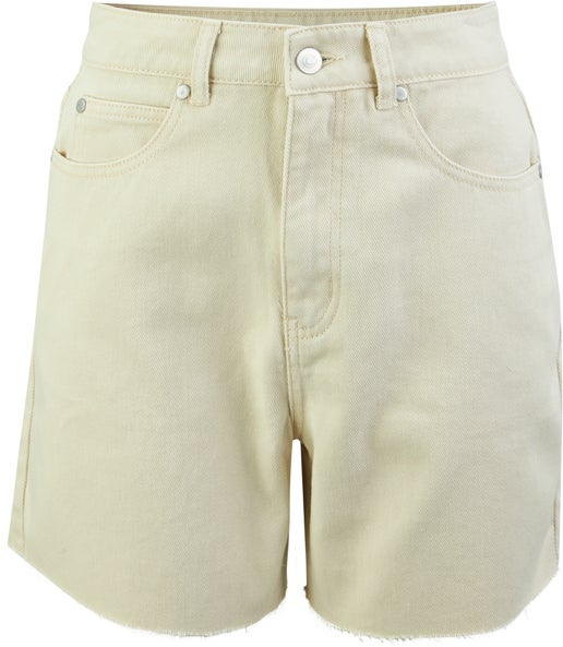 Women's Cut Off Denim Shorts in Ecru Postie