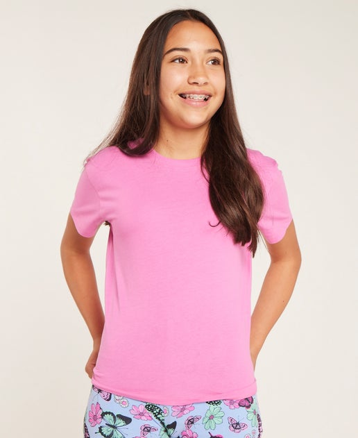 Kids' Plain T-Shirt in Strawberry Moon | Postie