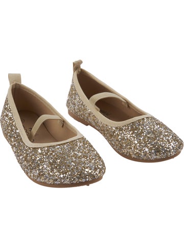 Little Kids' Ballet Glitter Shoe in Gold Postie1