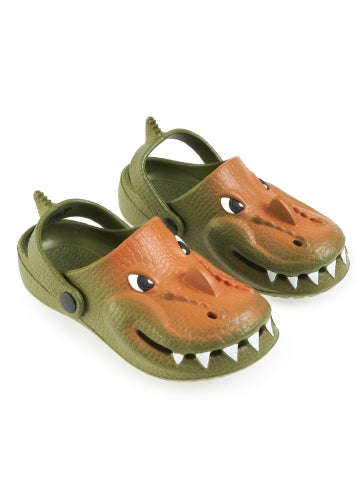 Little Kids' Clog in Khaki Crocodile Postie