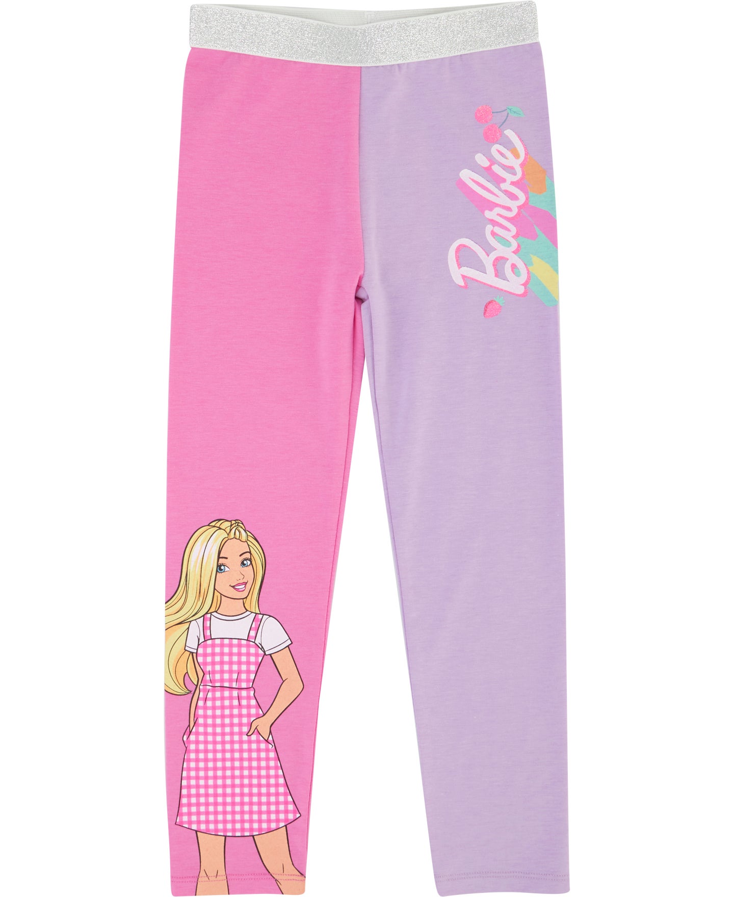 Little Kids' Licensed Barbie Glitter Legging in Purple/pink