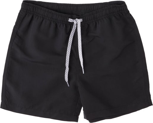Little Kids' Plain Volley Shorts in Black | Postie