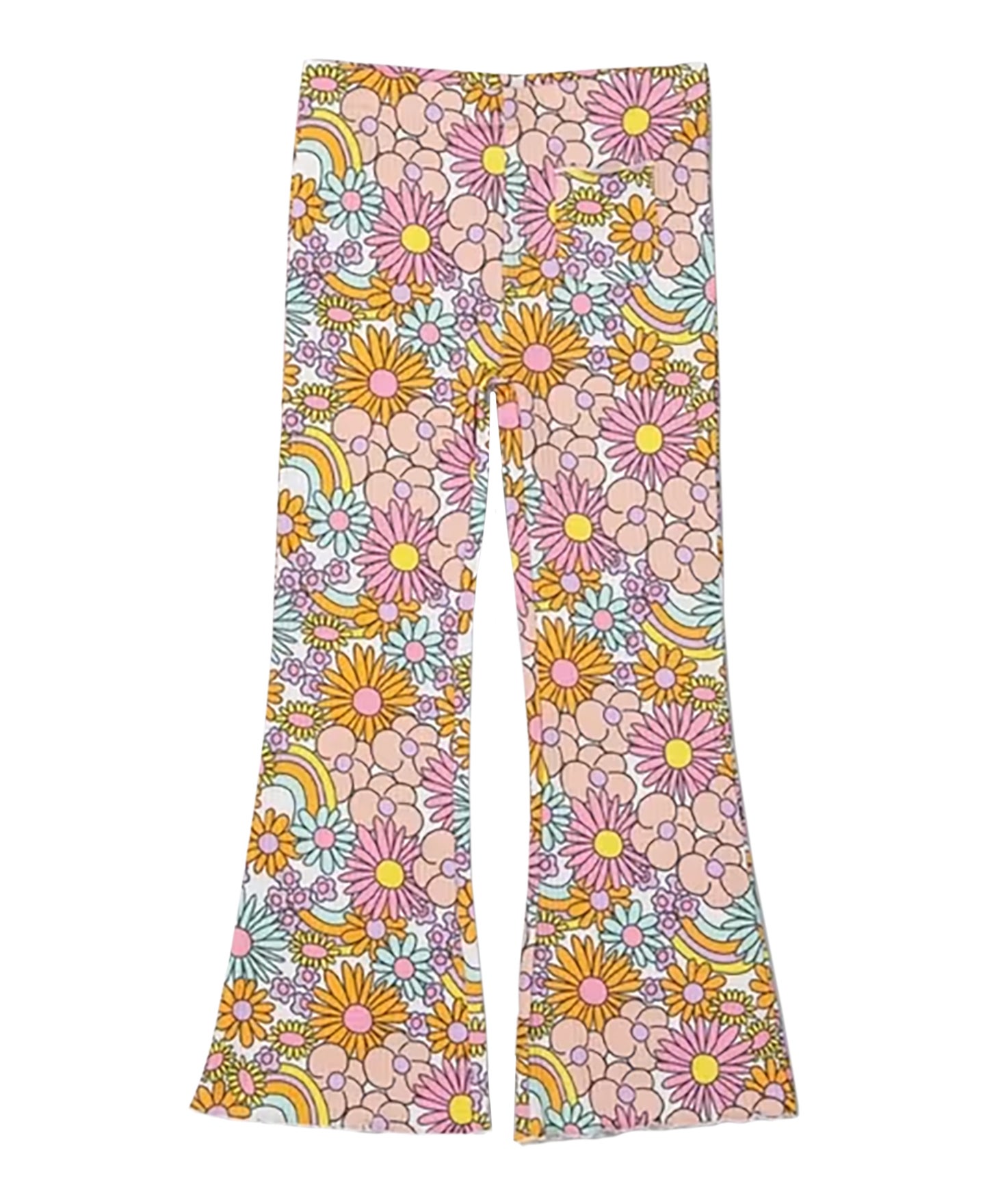 Little Kids' Rib Flare Pants in Multi Floral