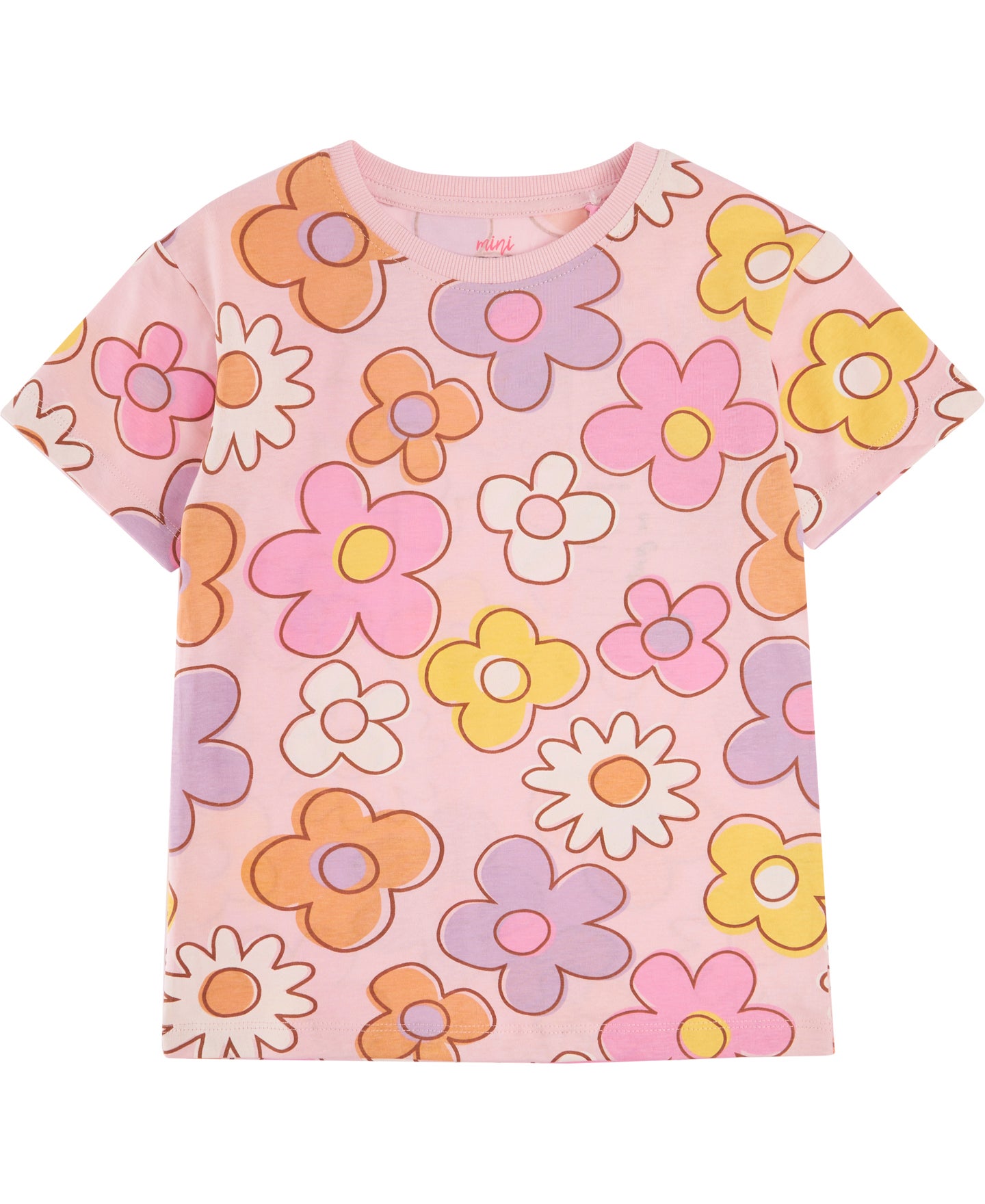 トップス SMALL FLOWER OVER SHIRT Little Kids' Short Sleeve All Over Print T-shirt in Orchid