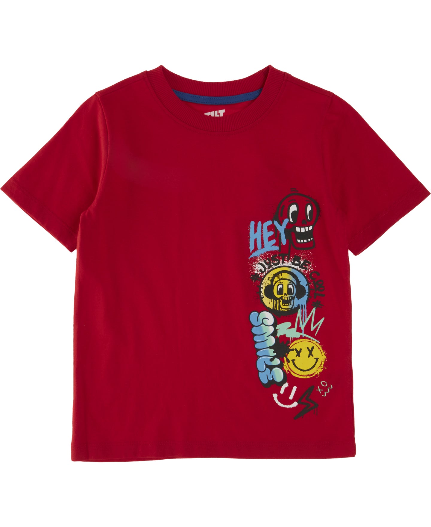 【Size44】Kids Sticker Printed Tシャツ Little Kids' Short Sleeve Printed Essential Tee in Red Graffiti