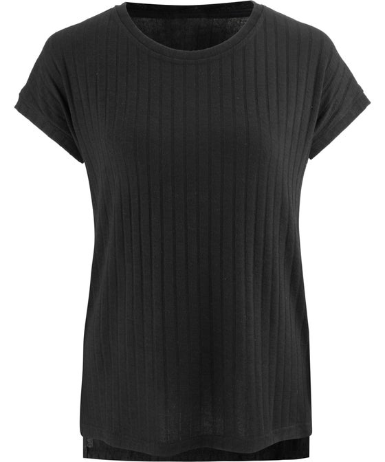 Womens' Ribbed Crew Neck Lounge T-shirt