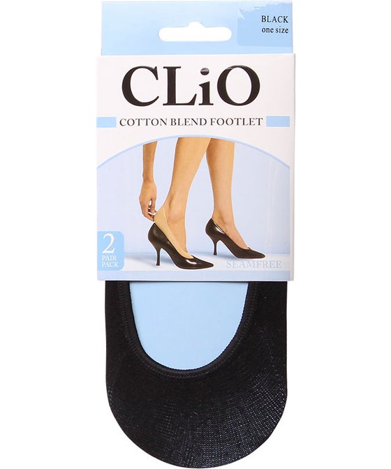 Women's Clio 2 pack Soft Cotton Blend Footlet