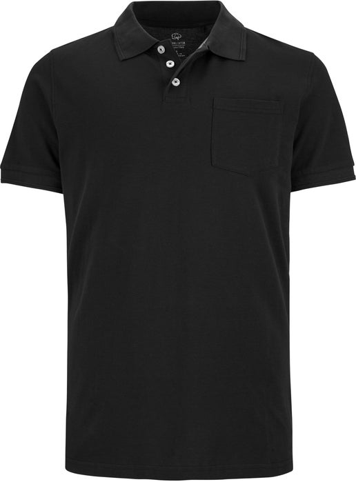 Men's Organic Short Sleeve Polo in Black | Postie