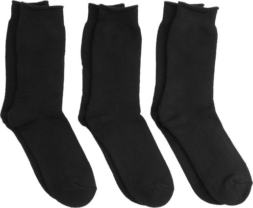 Men's 3 Pack Thermal Socks in Black | Postie
