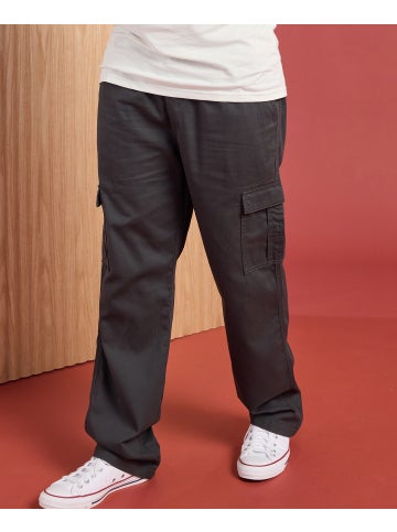 Men's Elastic Waist Cargo Pant in Dark Charcoal Postie