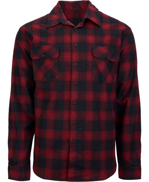 Men's Flannel Shirt in Red/blk | Postie