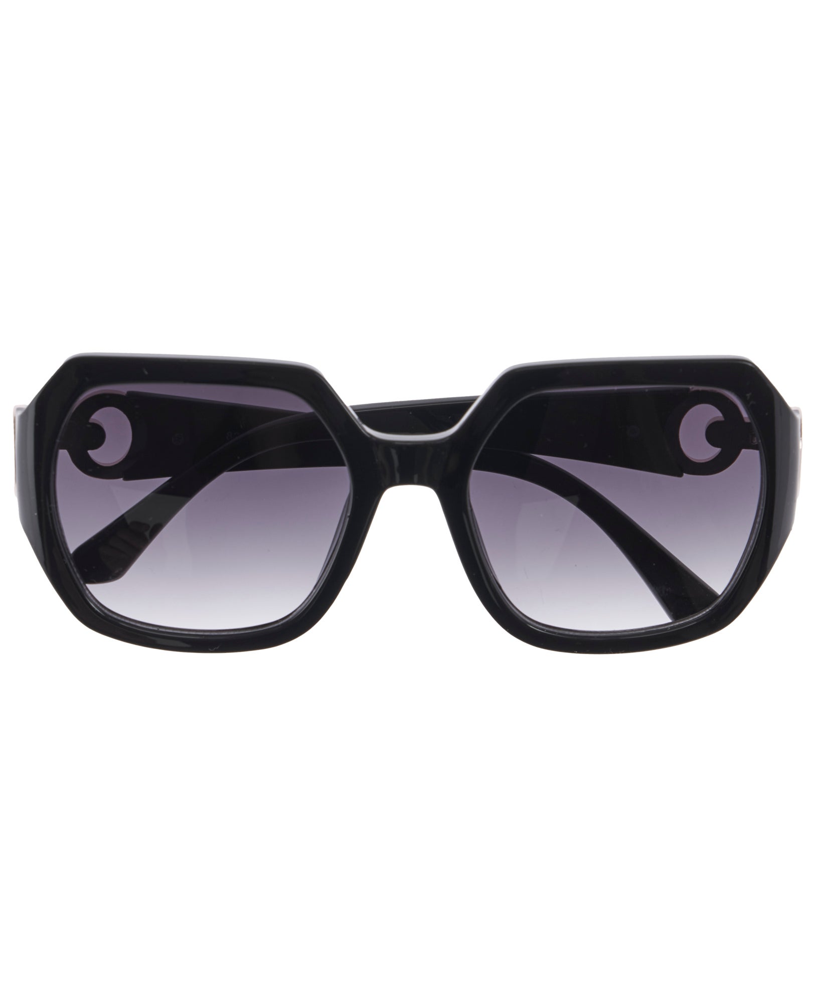 Women's Black Large Square Sunglasses Postie