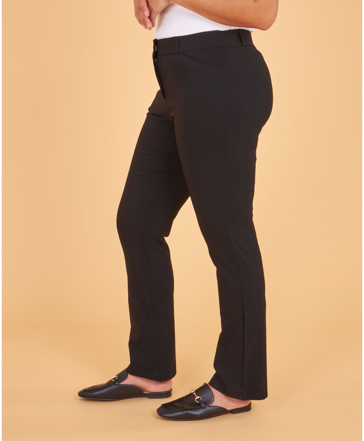 Women's Bootcut Bengaline Pants in Black Short