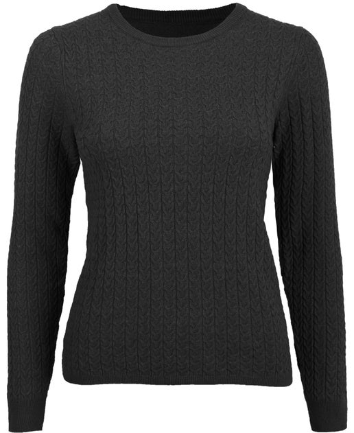 Women's Cable Knitted Top in Black | Postie