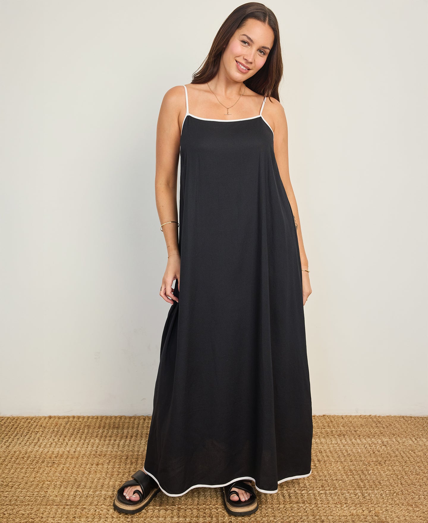 princess polly baby blue dress Timeless Elegance: Black Linen Dress Outfit Ideas | Summer Fashion 2024 main image 1