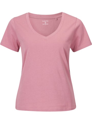Women's Favourite V-Neck Cotton Tee in Lilas Pink Postie