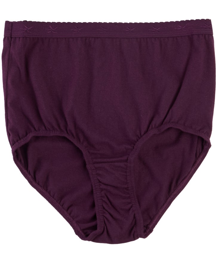 Women Plain Briefs Purple Shapewear Bottoms L 