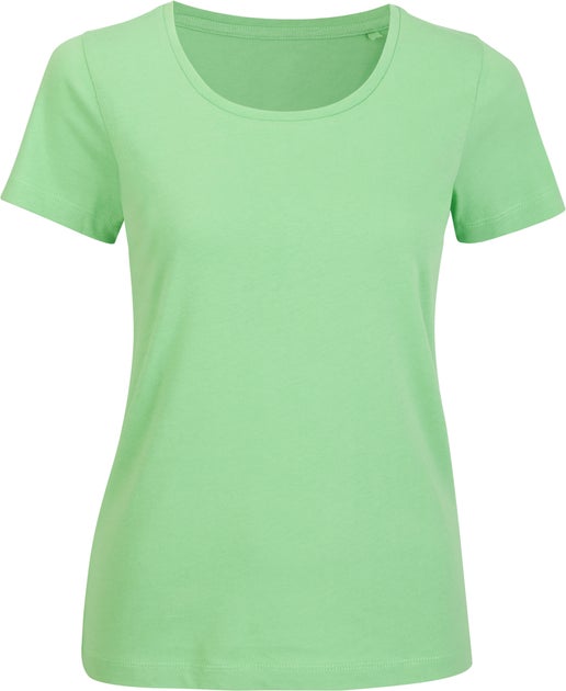 Women's Favourites Scoop Neck Cotton T-shirt in Absinthe Green | Postie