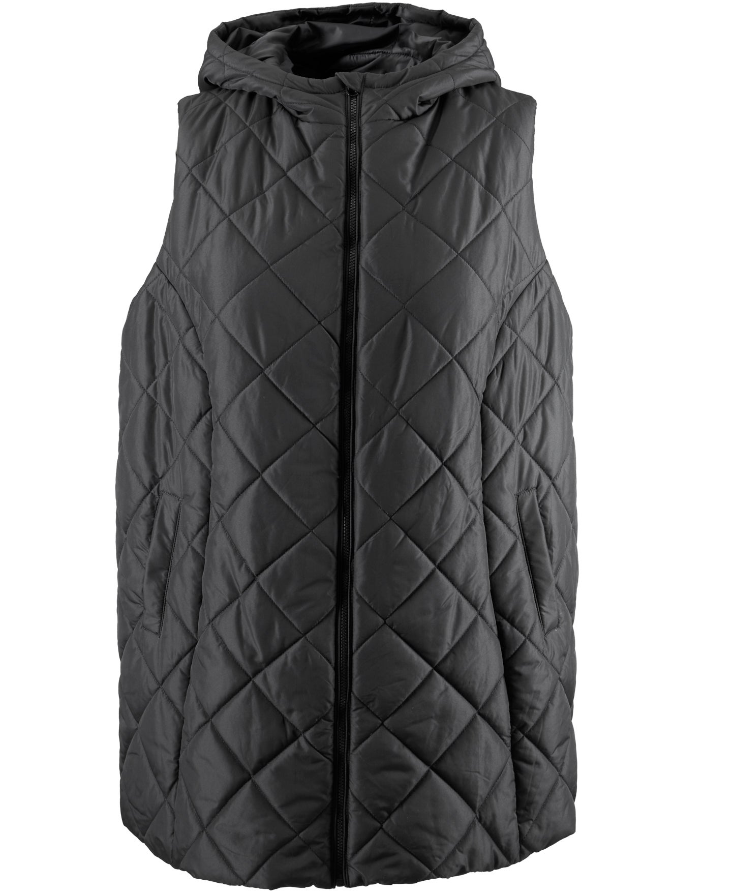 H&m Long Down Vest With Hood With Hood Long Jacket Vest Long