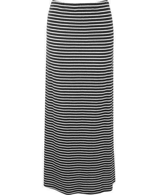 Women's Jersey Maxi Skirt in Black / White | Postie