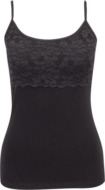 Women's Lace Front Cami in Black