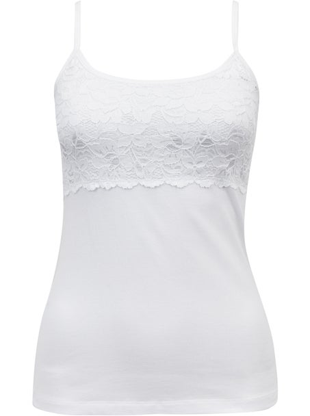 Women's Lace Front Cami in White