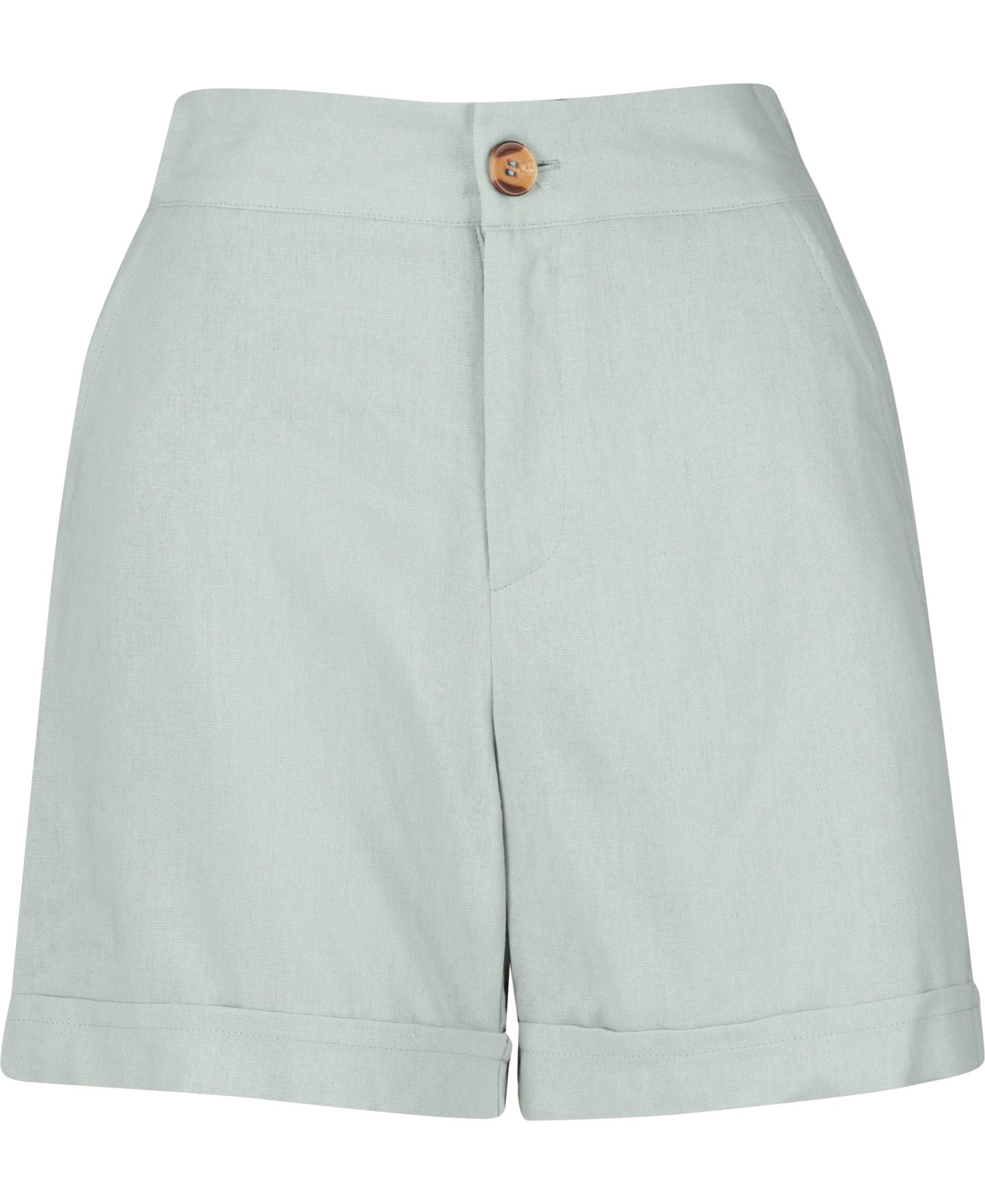 Women's Linen Blend High Waist Short in Silver Sage Postie