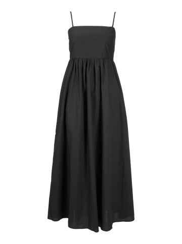 Women's Long Poplin Dress in Black | Postie Women's Long Poplin Dress in Black | Postie