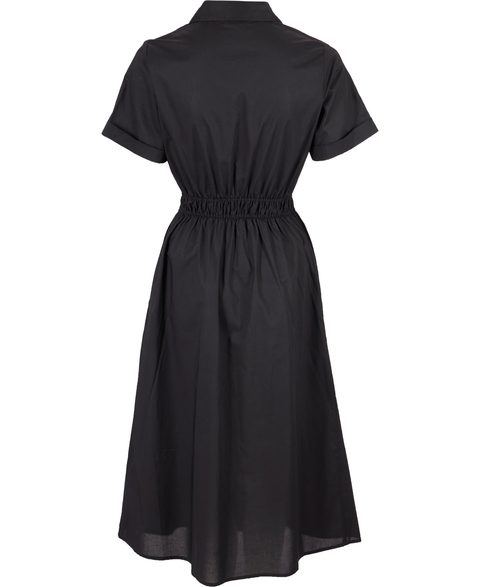 Women's Poplin Shirt Dress in Black | Postie