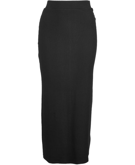 Women's Ribbed Tube Skirt in Black | Postie