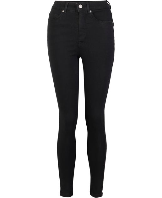 Women's Soft Touch High Rise 7/8 Length Denim Jean in Black | Postie