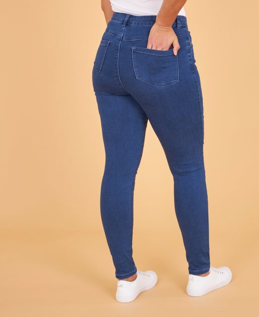 Women's Soft Touch High Rise Jean in Mid Blue | Postie